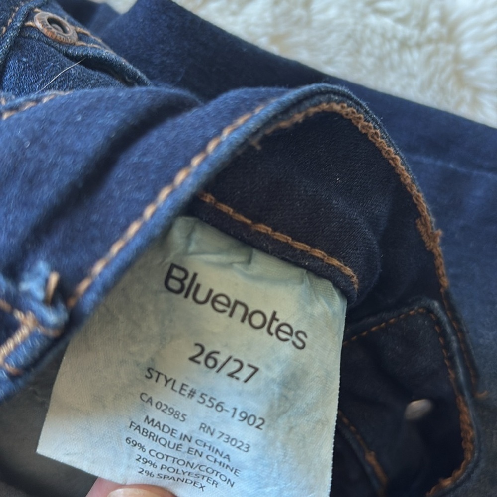 Bluenotes High Rise Skinny Jeans | Dark Wash Stretch Denim Size 26/27 - Picture 9 of 11
